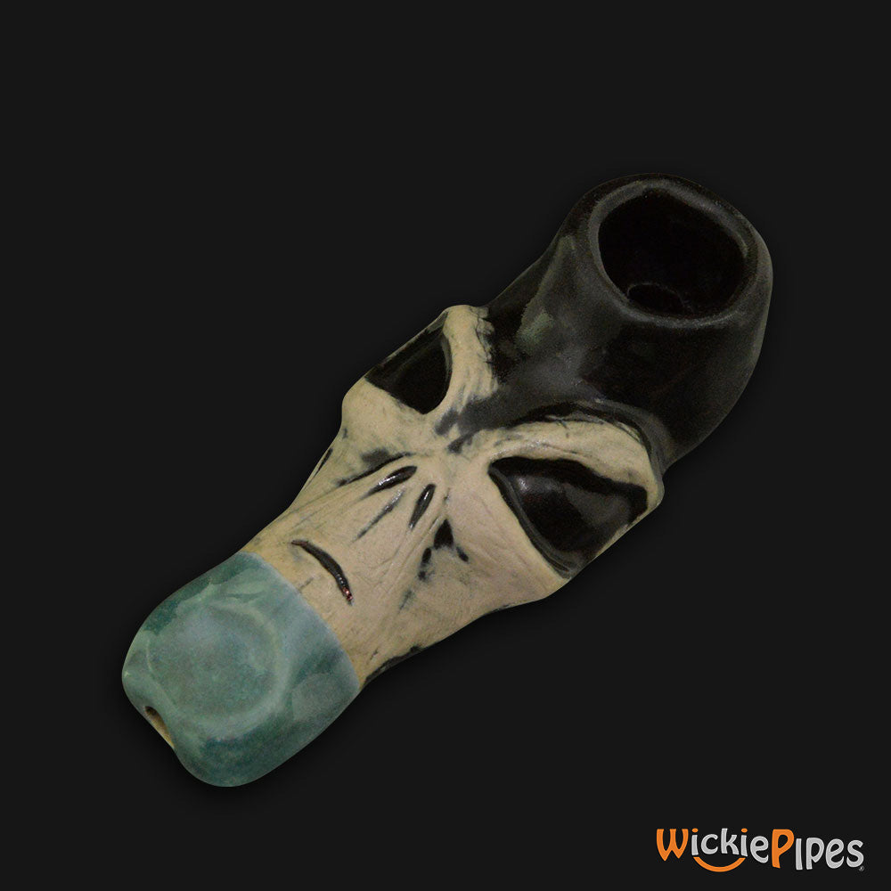 JM Ceramics Alien Ceramic Hand Pipe mouthpiece.