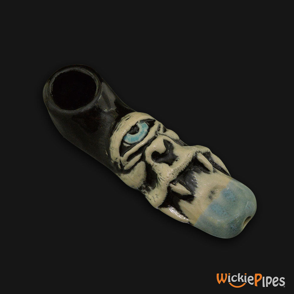 JM Ceramics Cyclops Ceramic Hand Pipe Blue.