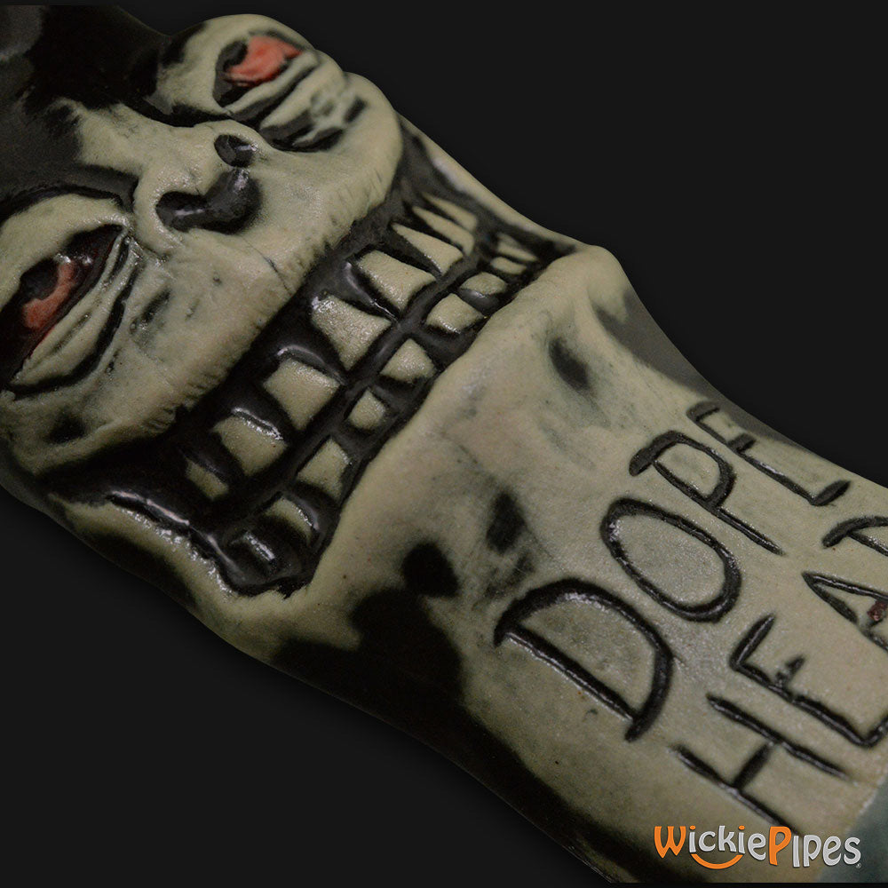 JM Ceramics Dope Head Ceramic Hand Pipe detailed.