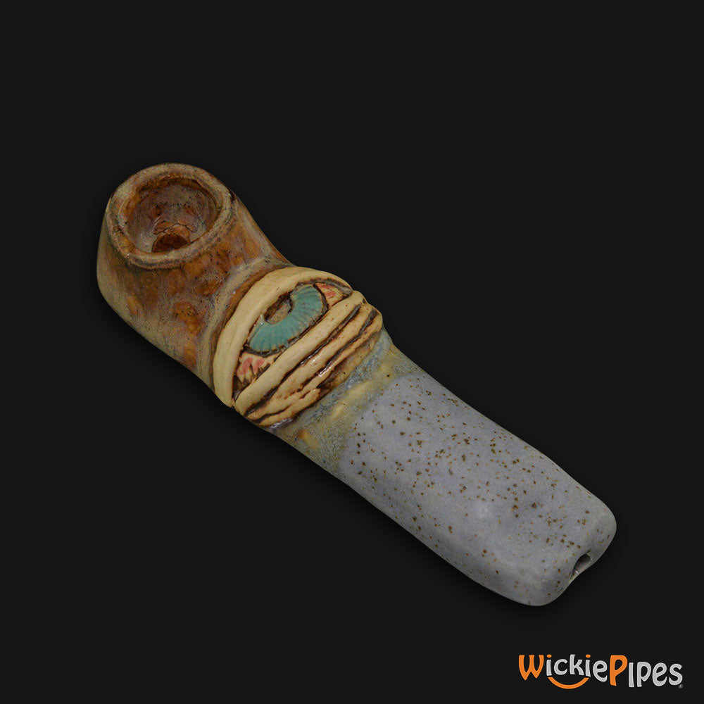 JM Ceramics Extra Large Eye Ceramic Hand Pipe.