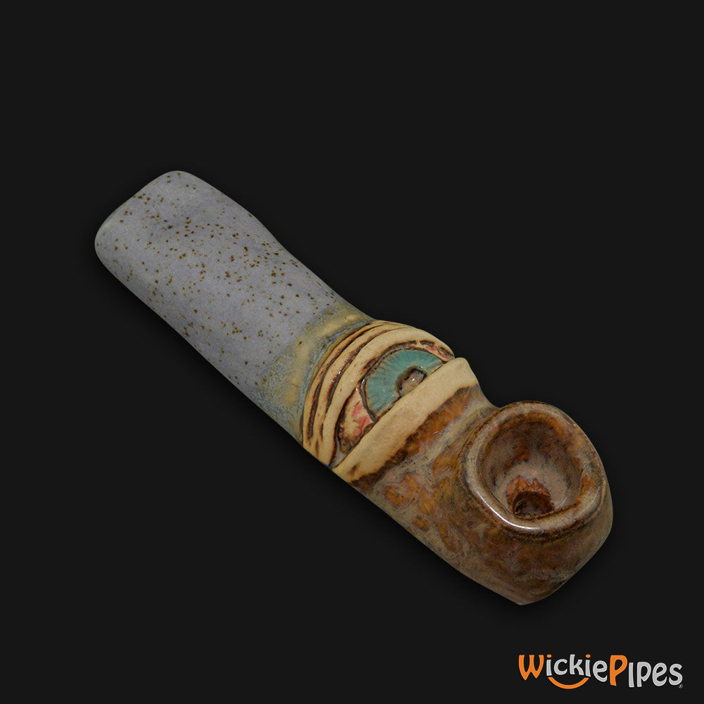 JM Ceramics Extra Large Eye Ceramic Hand Pipe bowl.