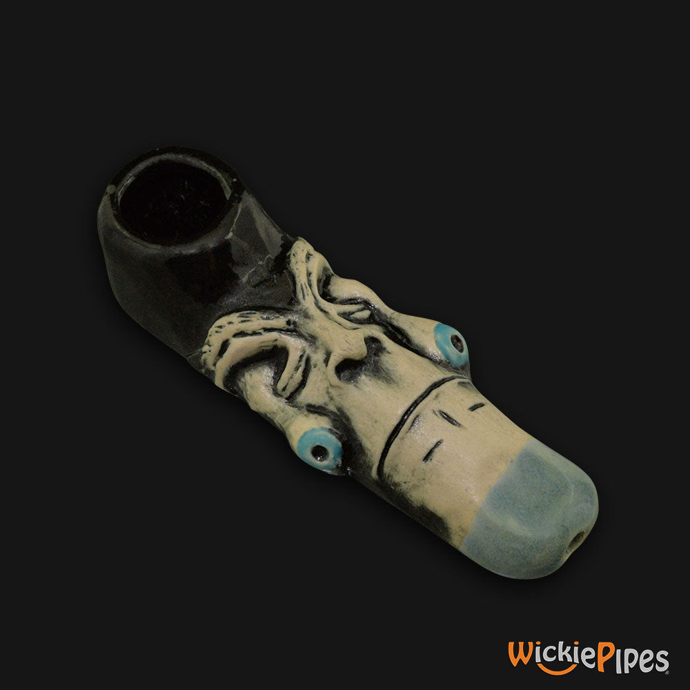 JM Ceramics Eyes Falling Out Ceramic Hand Pipe.