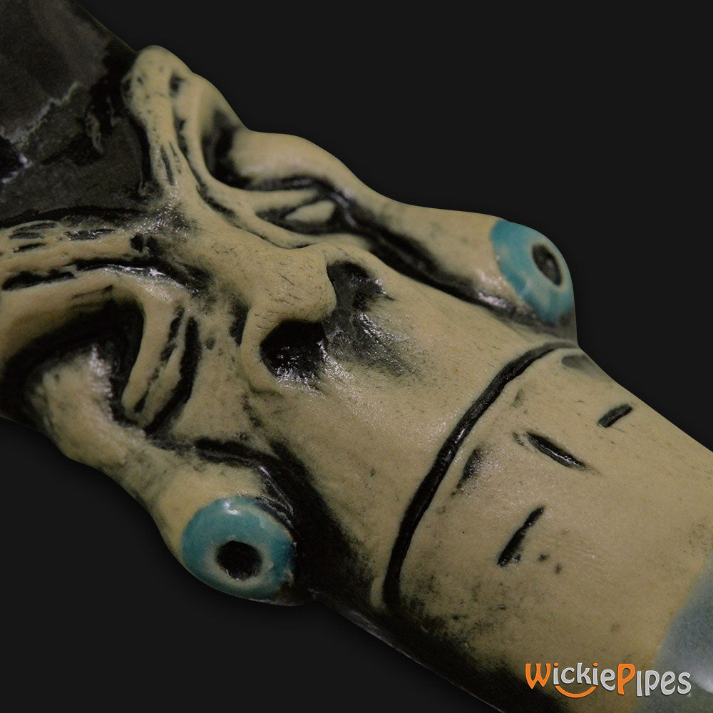 JM Ceramics Eyes Falling Out Ceramic Hand Pipe side.
