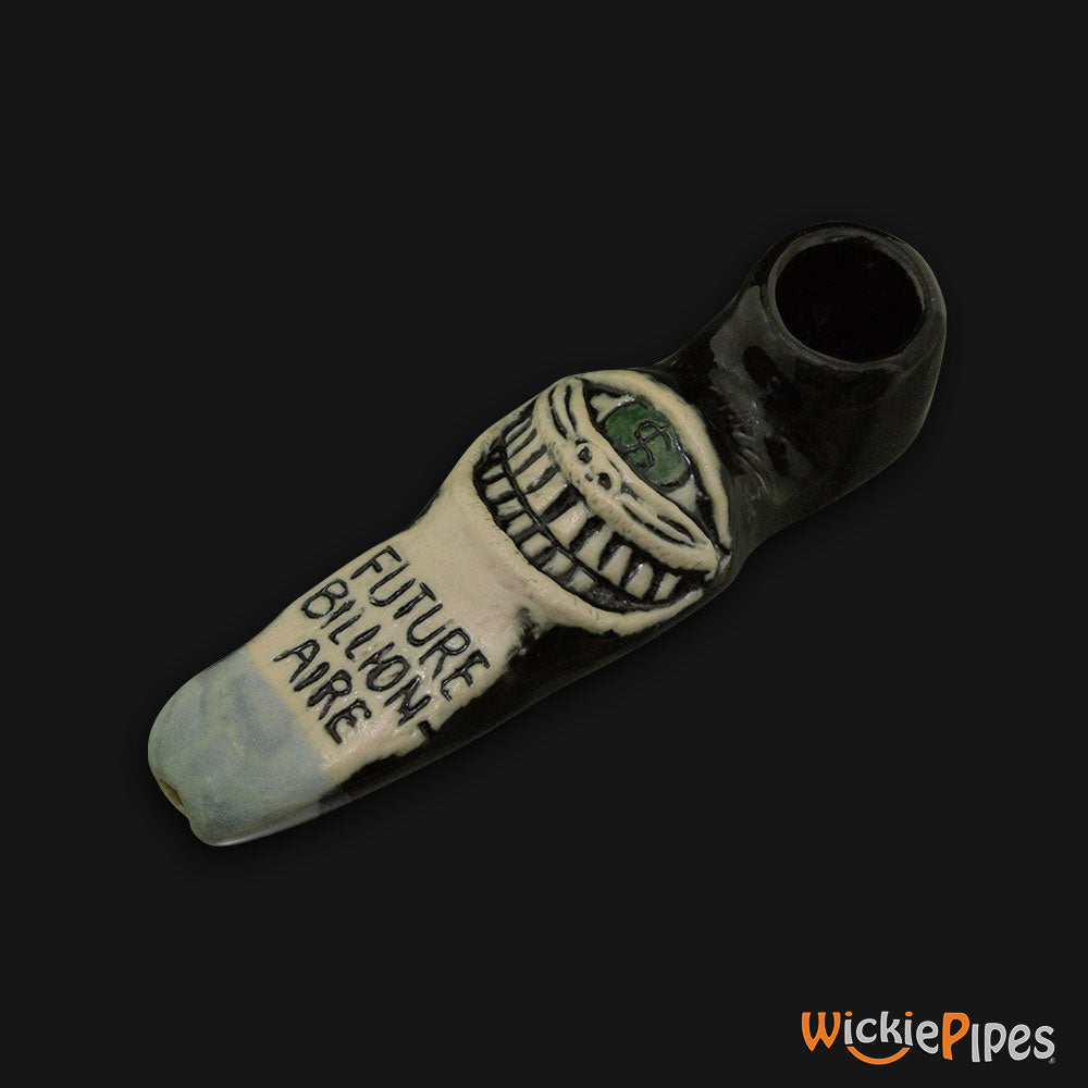 JM Ceramics Future Billionaire Ceramic Hand Pipe mouthpiece.