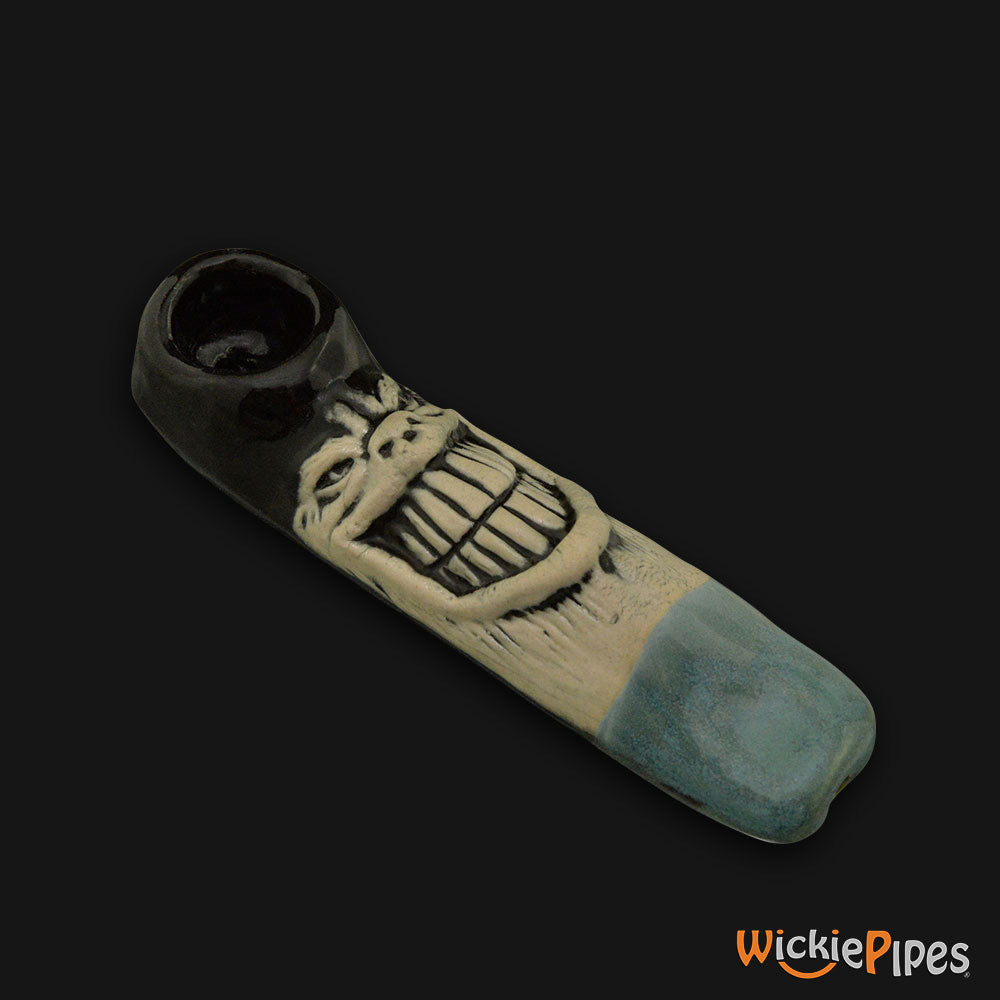 JM Ceramics Grinner Ceramic Hand Pipe.