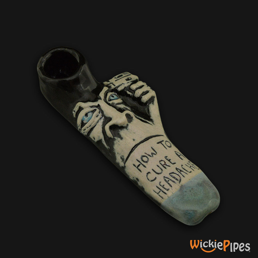JM Ceramics How To Cure A Headache Ceramic Hand Pipe.