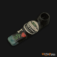 Thumbnail for JM Ceramics I Love Money Ceramic Hand Pipe mouthpiece.