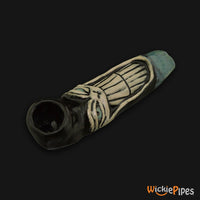 Thumbnail for JM Ceramics Large Big Grin Ceramic Hand Pipe side.