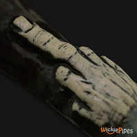 Thumbnail for JM Ceramics Large Middle Finger Ceramic Hand Pipe detailed.