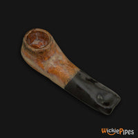 Thumbnail for JM Ceramics Medium Plain Brown Black Ceramic Hand Pipe.
