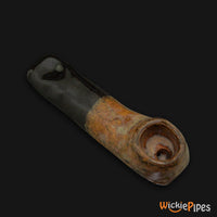 Thumbnail for JM Ceramics Medium Plain Brown Black Ceramic Hand Pipe bowl.
