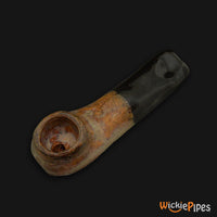 Thumbnail for JM Ceramics Medium Plain Brown Black Ceramic Hand Pipe side.