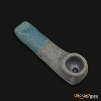 Thumbnail for JM Ceramics Medium Plain Speckled Turquoise Ceramic Hand Pipe bowl.