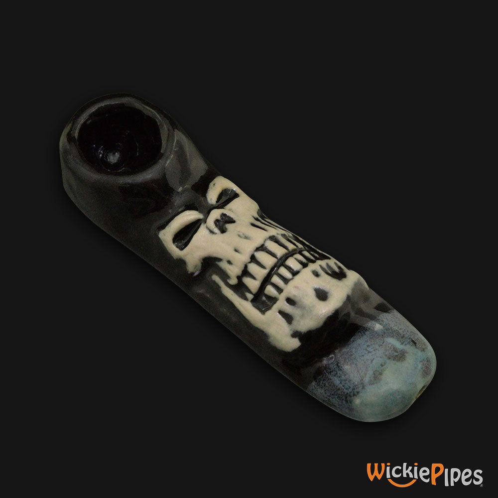 JM Ceramics Medium Skull Ceramic Hand Pipe.