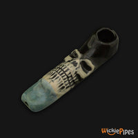 Thumbnail for JM Ceramics Mini Skull Ceramic Hand Pipe mouthpiece.