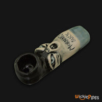 Thumbnail for JM Ceramics Mornings Suck Ceramic Hand Pipe side.