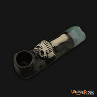 Thumbnail for JM Ceramics Mushroom Skull Ceramic Hand Pipe side.