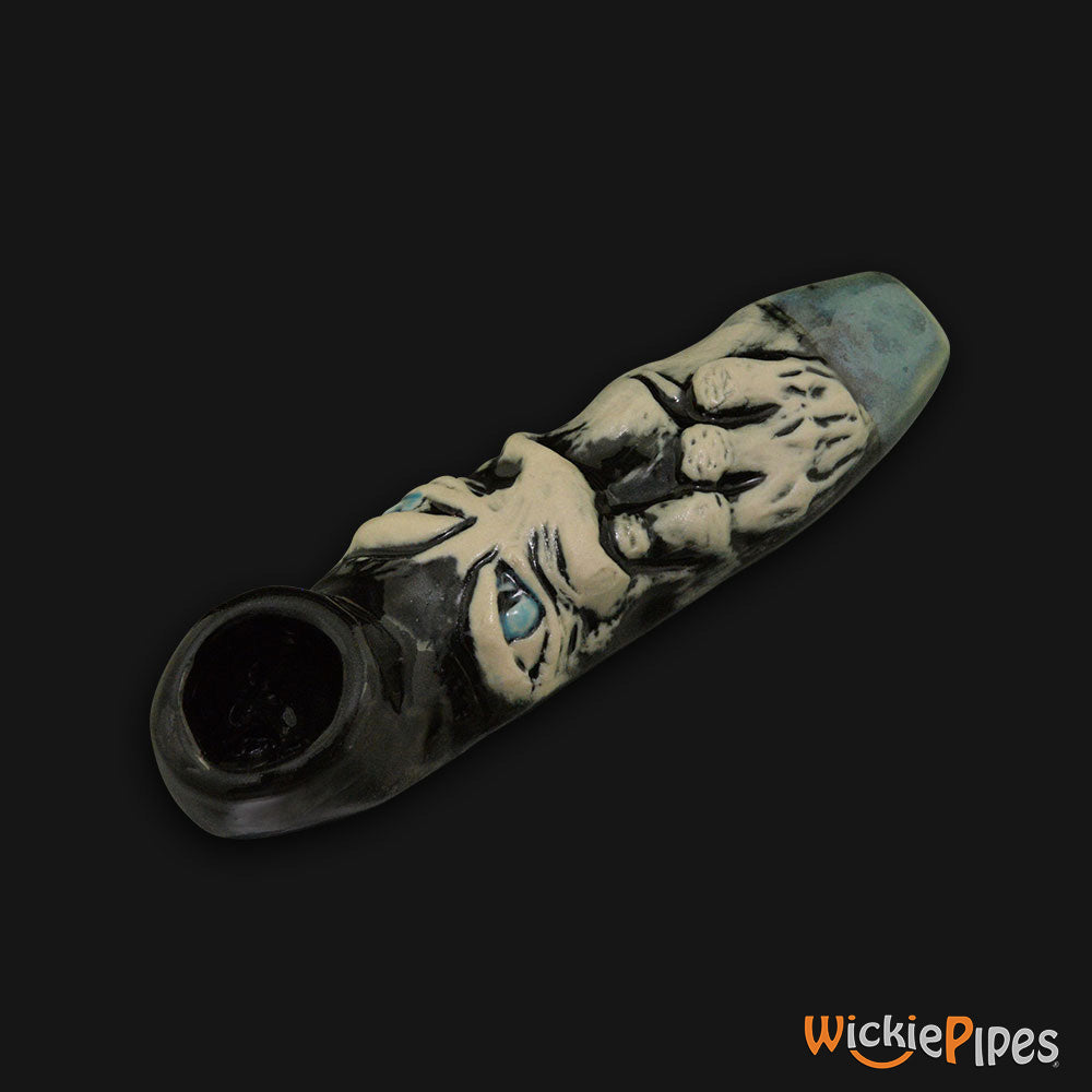 JM Ceramics Nose Picker Ceramic Hand Pipe side.