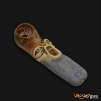 Thumbnail for JM Ceramics Screaming Brown Speckled Ceramic Hand Pipe.