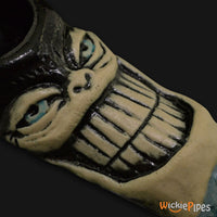 Thumbnail for JM Ceramics Small Big Grin Ceramic Hand Pipe detailed.