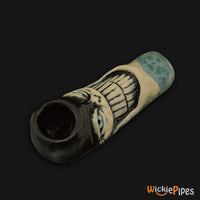Thumbnail for JM Ceramics Small Big Grin Ceramic Hand Pipe side.