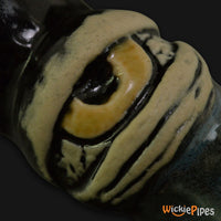 Thumbnail for JM Ceramics Small Eye Ceramic Hand Pipe Yellow detailed.