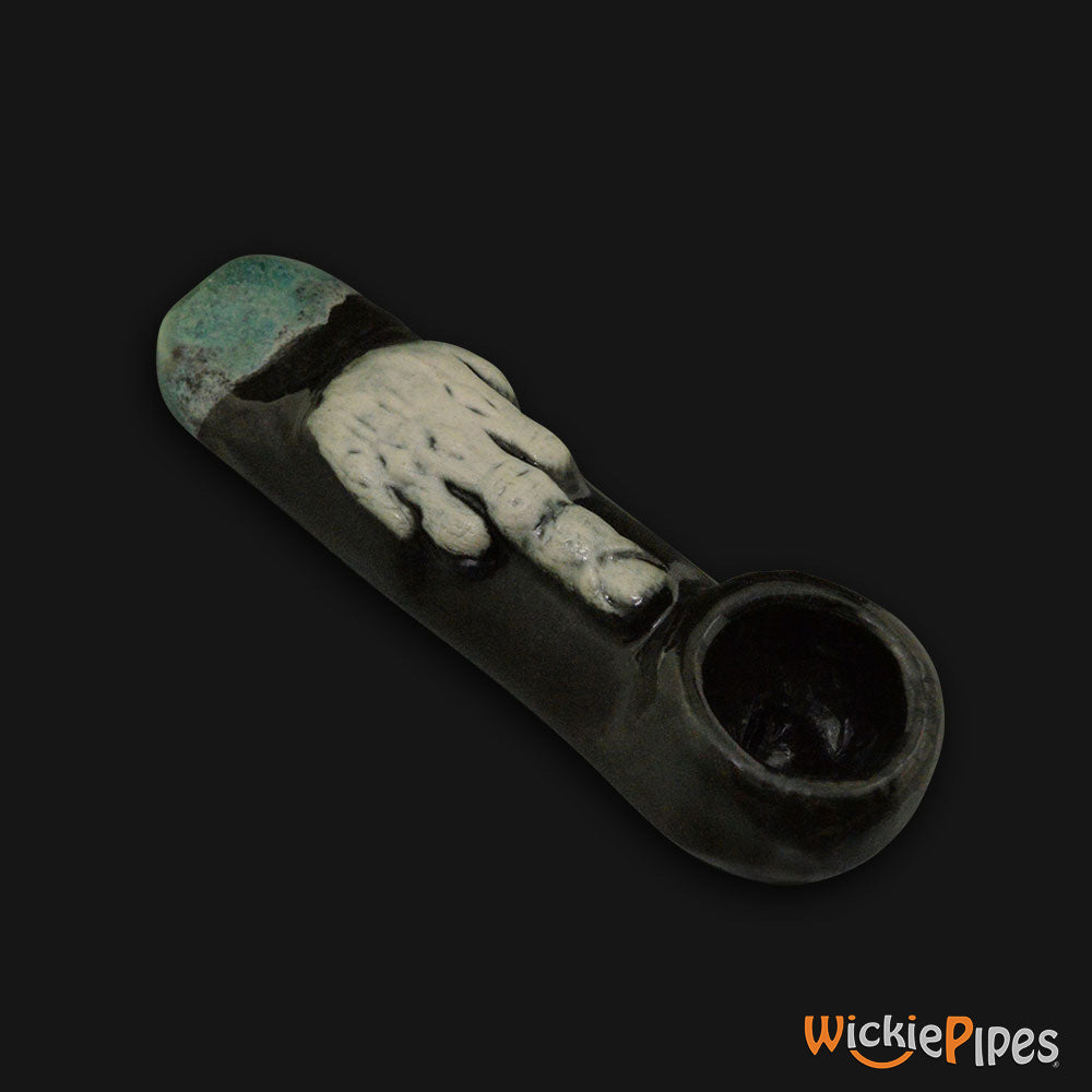 JM Ceramics Small Middle Finger Ceramic Hand Pipe bowl.