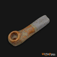 Thumbnail for JM Ceramics Small Plain Brown Speckled Ceramic Hand Pipe side.