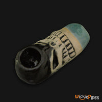 Thumbnail for JM Ceramics Small Skull Ceramic Hand Pipe side.