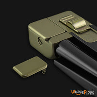 Thumbnail for JOBON Pipe Lighter Gunmetal Black Replacement Swivel Bowl Lid With Pipe | WickiePipes.com