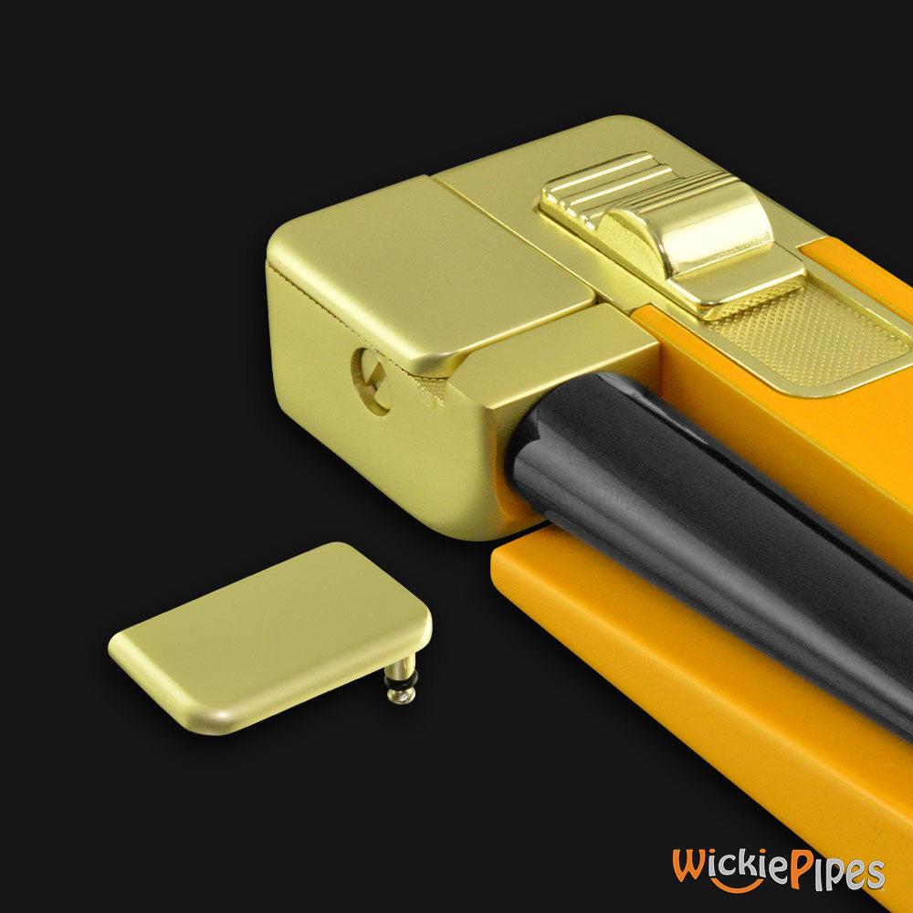 JOBON Pipe Lighter Matt Gold Yellow Replacement Swivel Bowl Lid With Pipe | WickiePipes.com