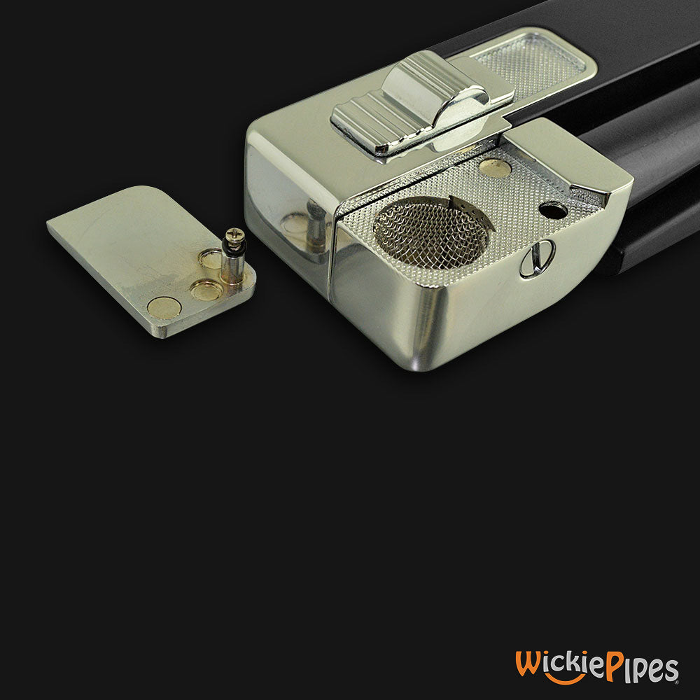JOBON Pipe Lighter Silver Black Removed Bowl  Lid | WickiePipes.com