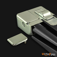 Thumbnail for JOBON Pipe Lighter Silver Black Replacement Swivel Bowl Lid With Pipe | WickiePipes.com