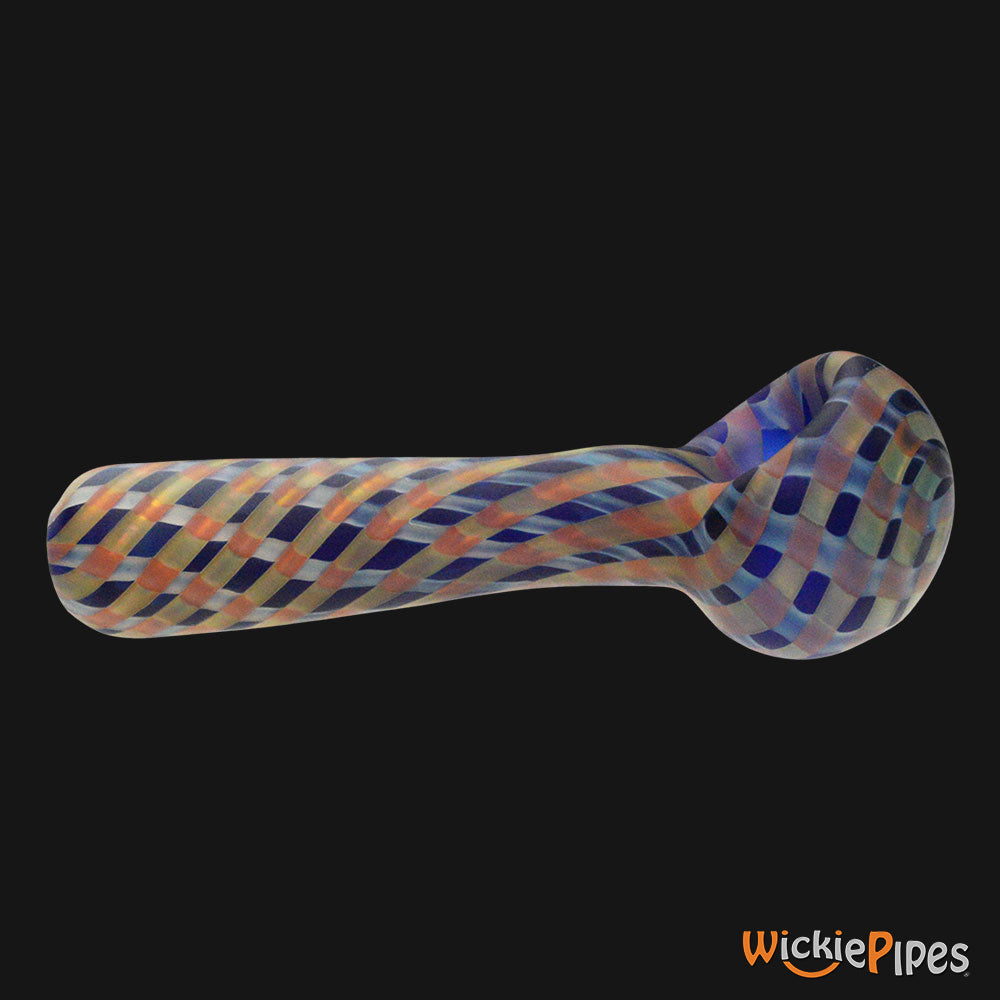 Jellyfish Glass - Lines In The Sand Frosted 5-Inch Glass Spoon Pipe
