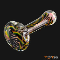 Thumbnail for BC Glass - Rasta Latticino 4-Inch Thick Glass Spoon Pipe