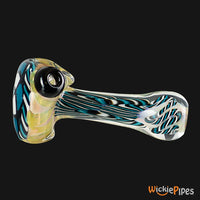 Thumbnail for BC Glass - Stained Latticino 4.25-Inch Thick Glass Spoon Pipe