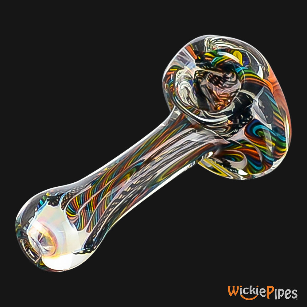 BC Glass - Color Latticino 4-Inch Thick Glass Spoon Pipe