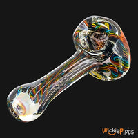 Thumbnail for BC Glass - Color Latticino 4-Inch Thick Glass Spoon Pipe