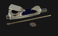 Thumbnail for Mori Design Raydiator Titanium Hand Pipe Blue open bowl and accessories