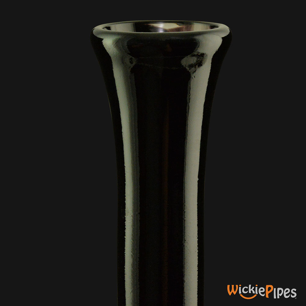 Noble Glass - Black 11-Inch Soft Glass Bubble Water Pipe Flared Mouthpiece