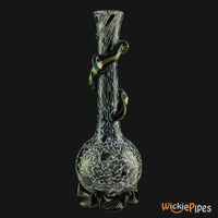 Thumbnail for Noble Glass - Black White Dichro Wrap 11-Inch Soft Glass Bubble Water Pipe Back