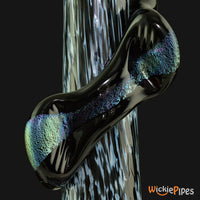 Thumbnail for Noble Glass - Black White Dichro Wrap 11-Inch Soft Glass Bubble Water Pipe Wrap Zoom