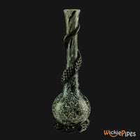 Thumbnail for Noble Glass - Black White Wrap 14-Inch Soft Glass Bubble Water Pipe Back
