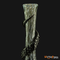 Thumbnail for Noble Glass - Black White Wrap 14-Inch Soft Glass Bubble Water Pipe Flared Mouthpiece
