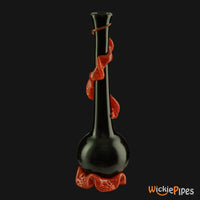 Thumbnail for Noble Glass - Black Wrap 14-Inch Soft Glass Bubble Water Pipe Back