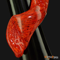 Thumbnail for Noble Glass - Black Wrap 14-Inch Soft Glass Bubble Water Pipe Red Wrap