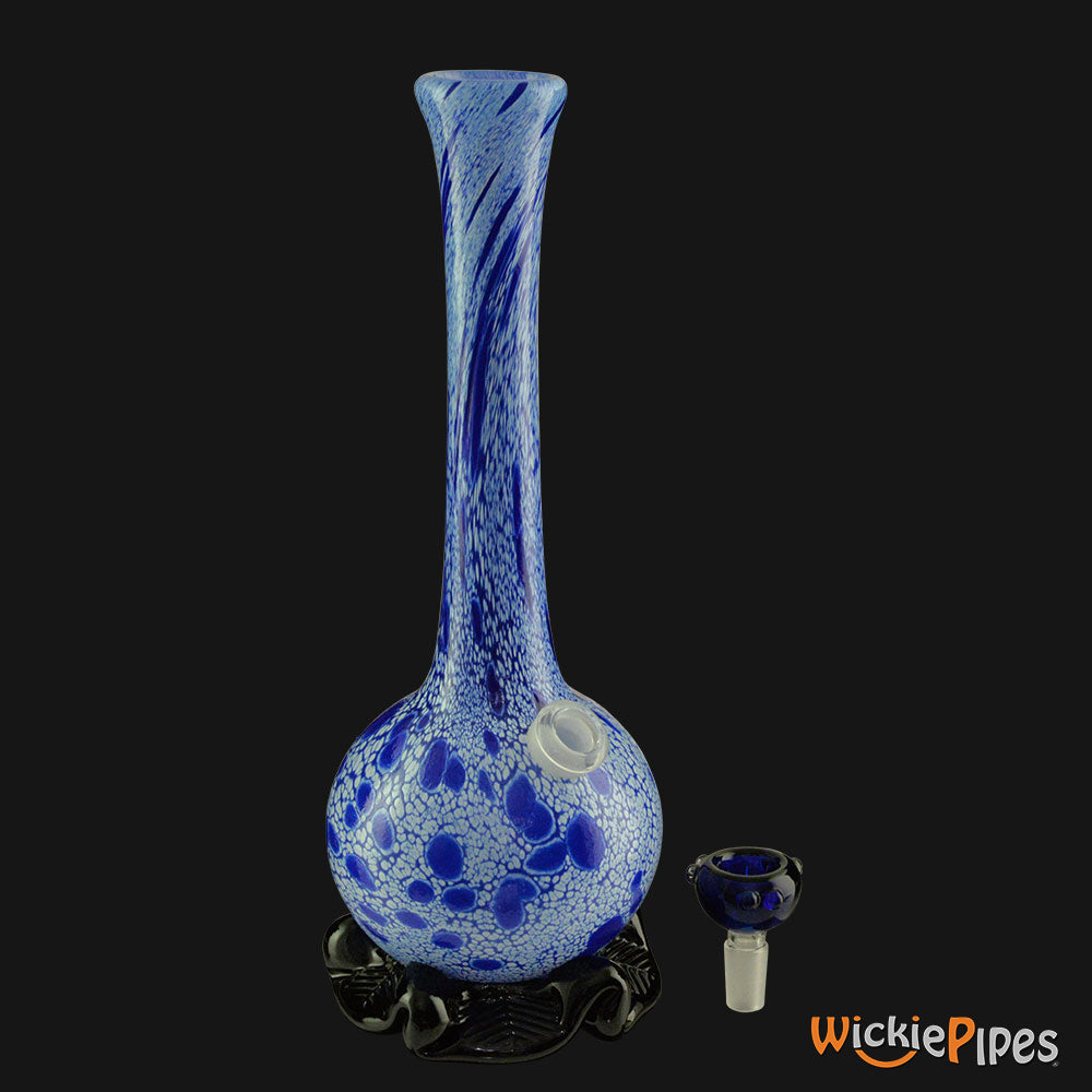 Noble Glass - Blue 11-Inch Soft Glass Bubble Water Pipe Bowl Out