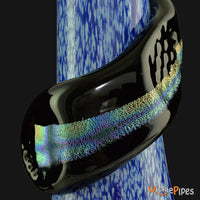 Thumbnail for Noble Glass - Blue Dichro Wrap 11-Inch Soft Glass Bubble Water Pipe Wrap