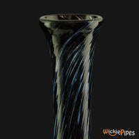 Thumbnail for Noble Glass - Blue White 11-Inch Soft Glass Bubble Water Pipe Flared Mouthpiece