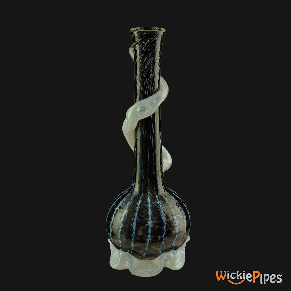 Noble Glass - Blue White Wrap 14-Inch Soft Glass Bubble Water Pipe Back